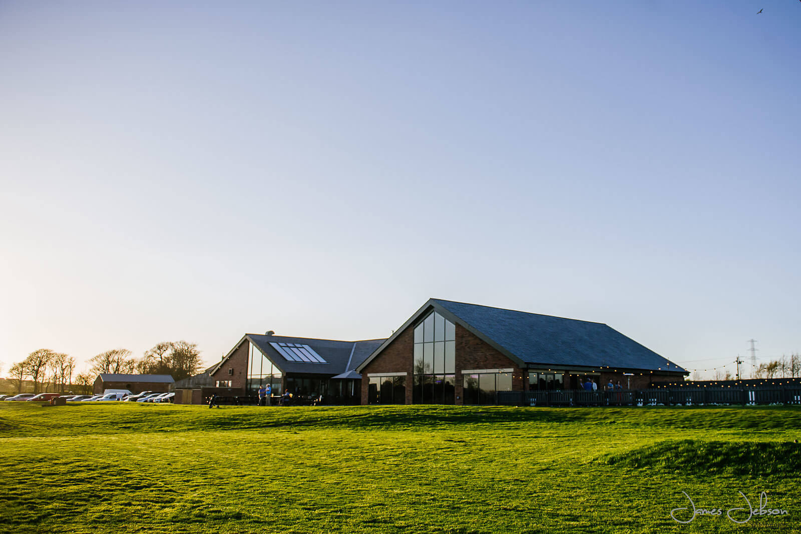 Outside of the Glass house.